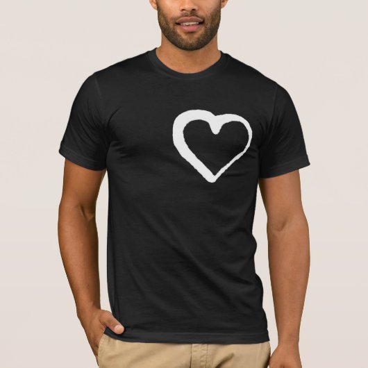 David Rose Inspirierte Spray Painted Heart Designe T-Shirt (Vorderseite)