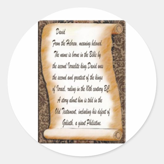 David Runder Aufkleber (Vorderseite)