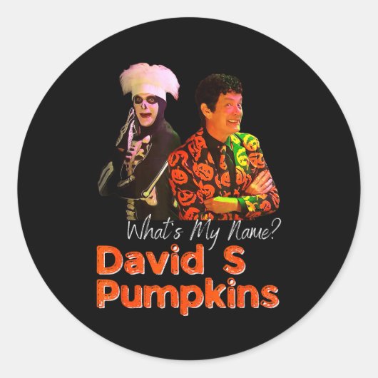 David S Pumpkins Skeleton Funny Skit Men Clothing Runder Aufkleber (Vorderseite)