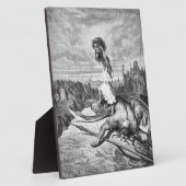 David Slays Goliath von Gustave Dore 1886 Fotoplatte (Seite)