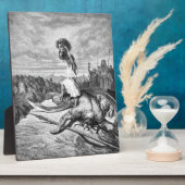 David Slays Goliath von Gustave Dore 1886 Fotoplatte (Seite)