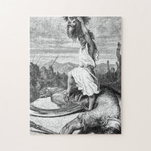 David Slays Goliath von Gustave Dore 1886 Puzzle