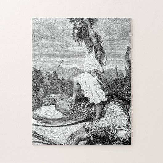 David Slays Goliath von Gustave Dore 1886 Puzzle (Vertikal)