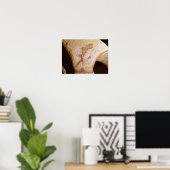 David spielt auf der Harfe Poster (Heimbüro)