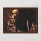 David spielt die Harfe vor Saul. Postkarte (Vorderseite)