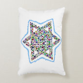 David Star aus Edelsteinen Dekokissen (Vorderseite(Vertikal))