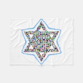 David Star aus Edelsteinen Fleecedecke (Vorderseite (Horizontal))