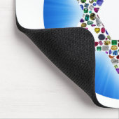 David-Star aus Edelsteinen Mousepad (Ecke)