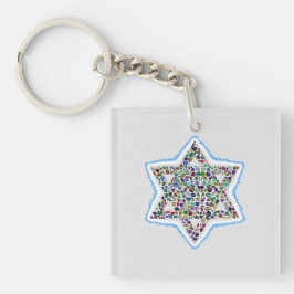 David Star aus Edelsteinen Schlüsselanhänger