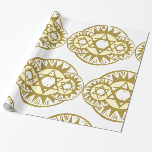 David-Star Geschenkpapier (Ungerollt)