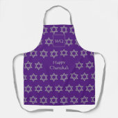 David Star | HAPPY CHANUKAH | Monogramm Lila Schürze (Vorderseite)
