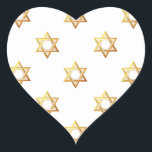 David Star Herz-Aufkleber<br><div class="desc">Star of David - Schluckbar in Blue or Gold. You can add your own words,  pictures,  and/or change the background color using Zazzle's great customization tools. This image is available on dozens of other products too.</div>