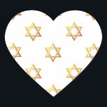 David Star Herz-Aufkleber<br><div class="desc">Star of David - Schluckbar in Blue or Gold. You can add your own words, pictures, and/or change the background color using Zazzle's great customization tools. This image is available on dozens of other products too.</div>