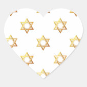 David Star Herz-Aufkleber (Vorderseite)