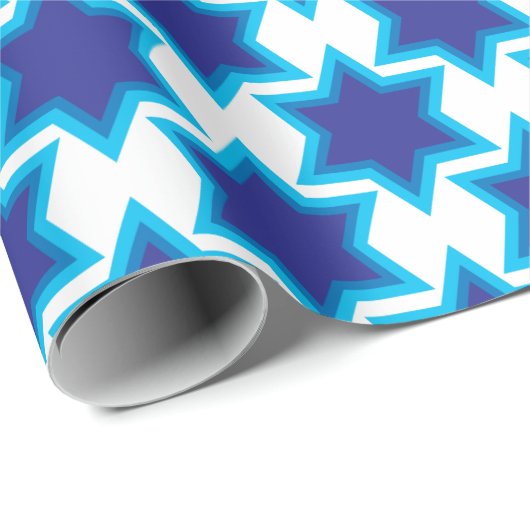 David Star, kundenspezifisches Hintergrundwrapping Geschenkpapier (Rolleneckpunkt)