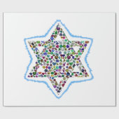 David Star made with Gemstones Geschenkpapier (Flach)