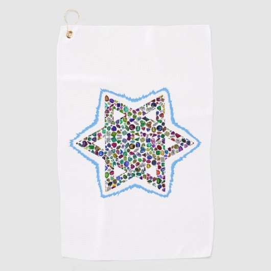 David Star made with Gemstones Golfhandtuch (Vorderseite)