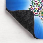 David Star made with Gemstones in all Colors Mousepad (Ecke)