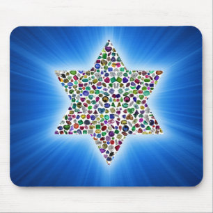 David Star made with Gemstones in all Colors Mousepad