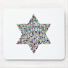 David Star made with Gemstones in all Colors Mousepad