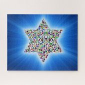 David Star made with Gemstones in all Colors Puzzle (Horizontal)