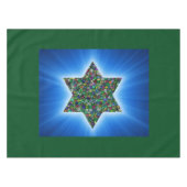 David Star made with Gemstones in All Colors Tischdecke (Vorderseite (Horizontal))