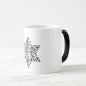 David Star made with Gemstones in all Colors Verwandlungstasse (VorderseiteRechts)