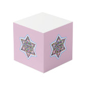 David Star made with Gemstones Würfel (Vorderseite Schrägansicht)