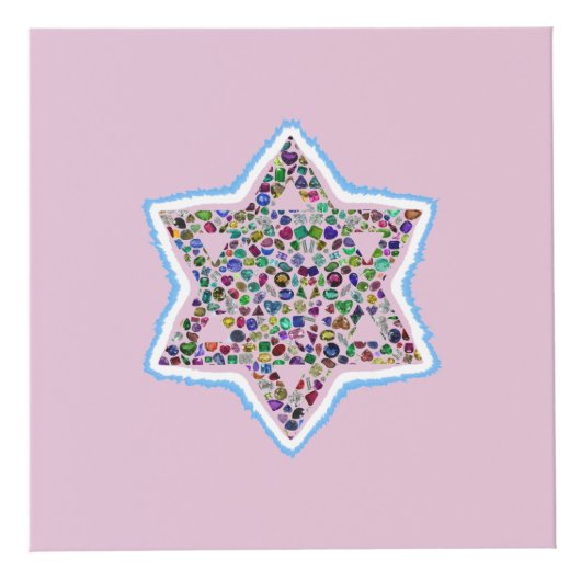 David Star made with Gemstones Würfel (Vorderseite)