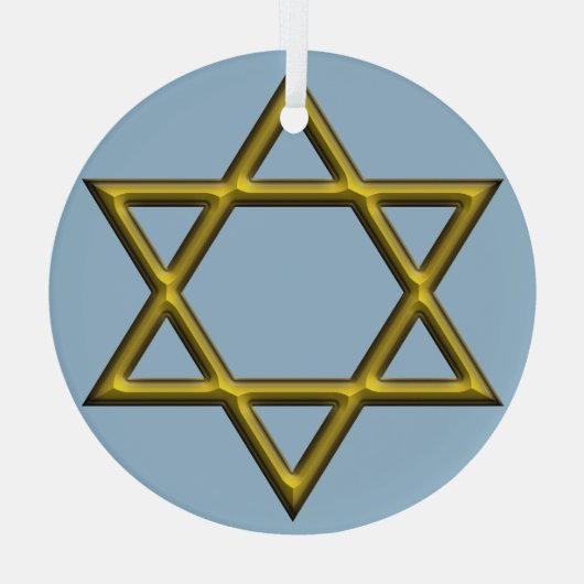 David Star Ornament Aus Glas (Rückseite)