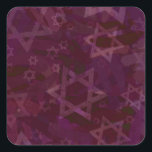 David Star Quadratischer Aufkleber<br><div class="desc">David Star</div>