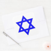 DAVID-STAR QUADRATISCHER AUFKLEBER (Umschlag)