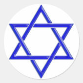 DAVID-STAR RUNDER AUFKLEBER (Vorderseite)