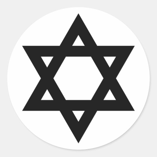 David Star Runder Aufkleber (Vorderseite)