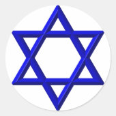 David Star Runder Aufkleber (Vorderseite)