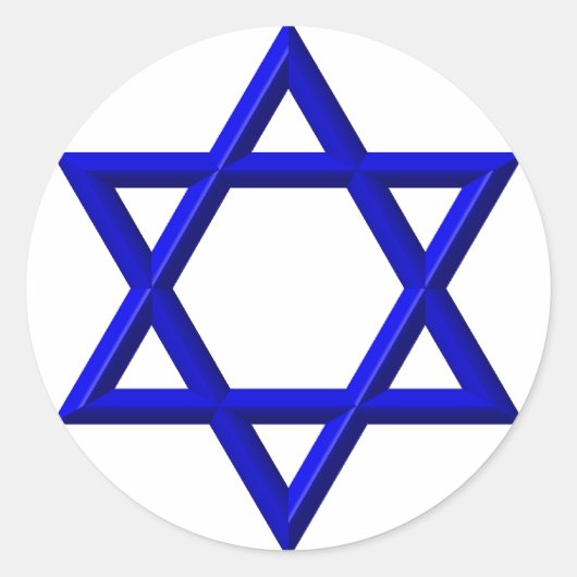 David Star Runder Aufkleber (Vorderseite)