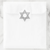 David Star Runder Aufkleber (Tasche)