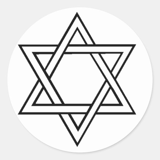 David Star Runder Aufkleber (Vorderseite)