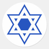 David Star Runder Aufkleber (Vorderseite)