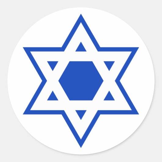 David Star Runder Aufkleber (Vorderseite)