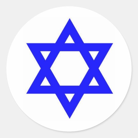 DAVID-STAR RUNDER AUFKLEBER (Vorderseite)