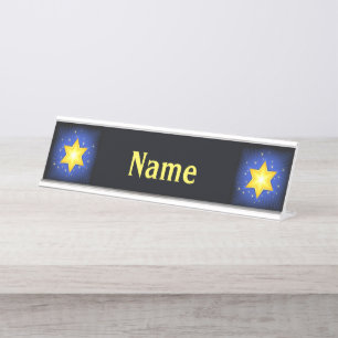 David Star Schreibtischnamensplakette