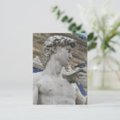 David Statue Michelangelo in Italien Postkarte (Stehend Vorderseite)