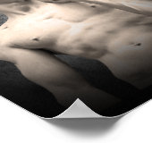 David-Statue mit einem Golden Kettlebell Poster (Ecke)