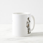 David-Statue mit kacken Kaffeetasse (VorderseiteRechts)