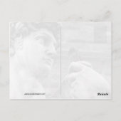 David Statue und Taube Postkarte (Rückseite)