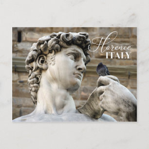 David Statue und Taube Postkarte