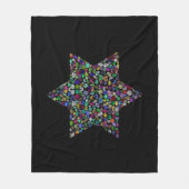 David-Stern aus Edelsteinen in allen Farben Fleecedecke (Vorderseite)
