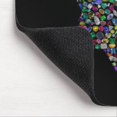 David-Stern aus Edelsteinen in allen Farben Mousepad (Ecke)