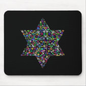 David-Stern aus Edelsteinen in allen Farben Mousepad (Vorne)